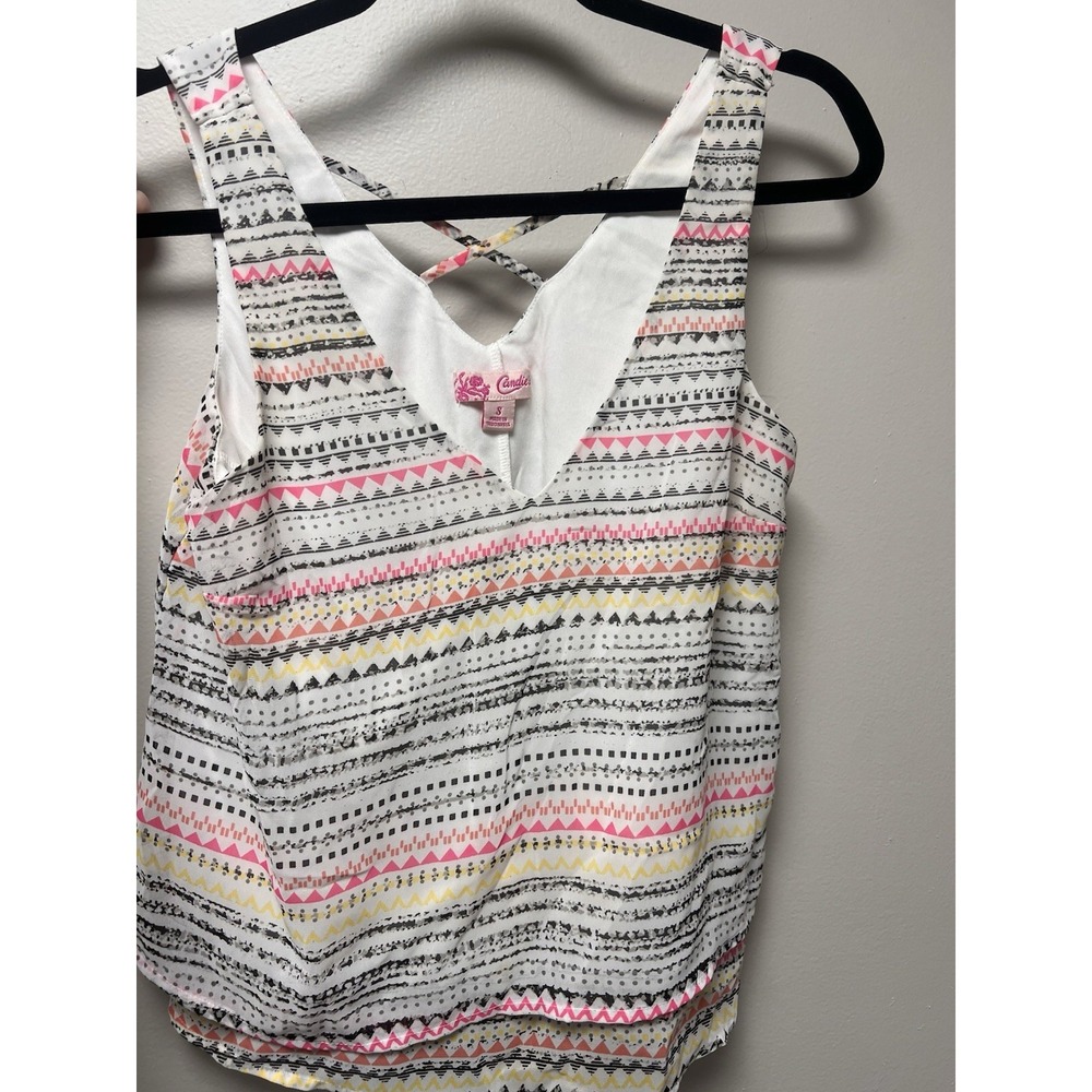 Candies Tribal Cropped Tank Top Size S